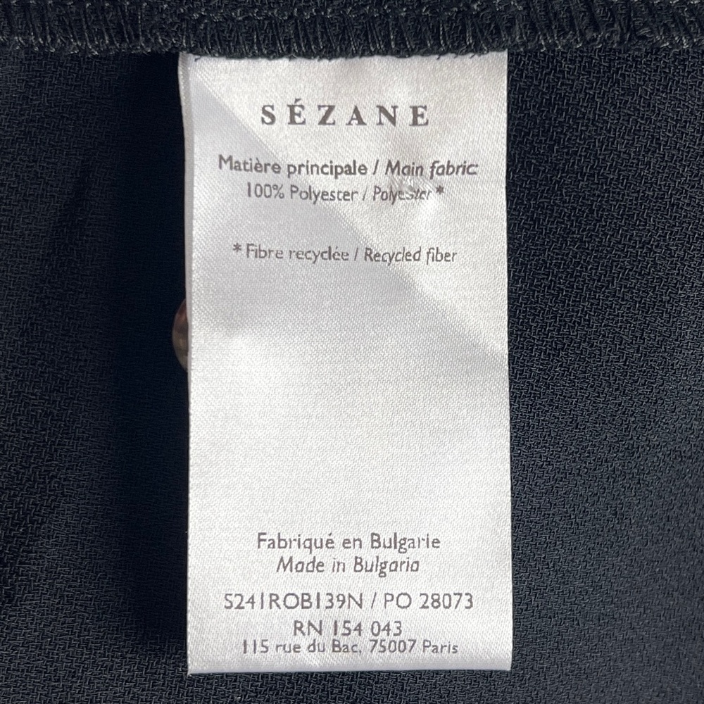 Sezane Vic Dress in Black - NWT sz 12 - Picture 10 of 11